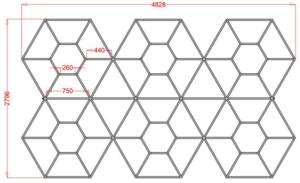 Φωτιστικό led diamond 6102 279,6cm X 482,8cm