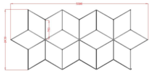 Φωτιστικό led diamond 6103 243,9cm X 558,6cm