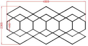 Φωτιστικό led diamond 6135 236,5cm X 489,9cm
