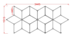 Φωτιστικό led diamond 6103-1 344,50cm X 151,3cm