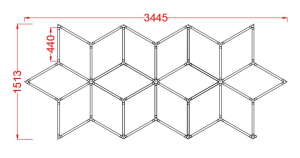 Φωτιστικό led diamond 6103-1 344,50cm X 151,3cm