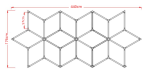 Φωτιστικό led diamond 6103-2 440cm X 176cm