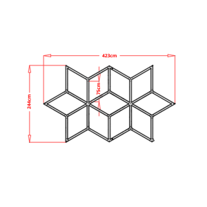 Φωτιστικό led diamond 6111-3 244cm X 423cm